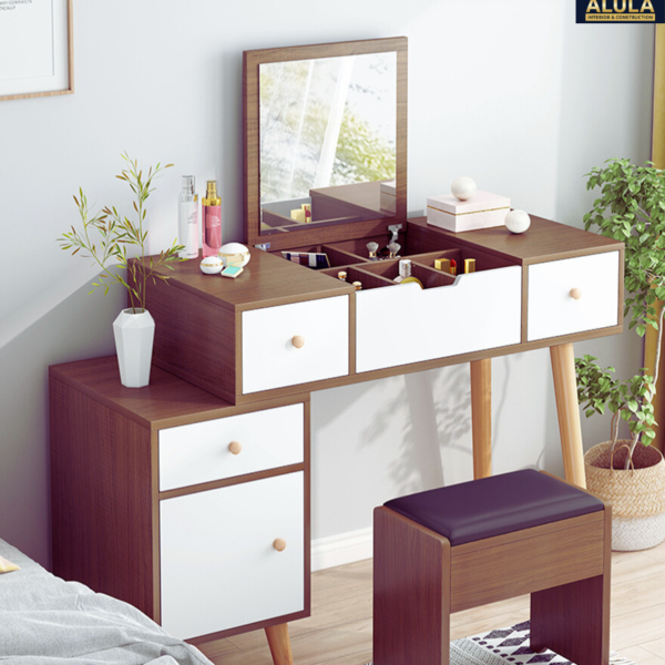 Bàn Trang điểm Gương Lật độc đáo ALULA-BTD.018