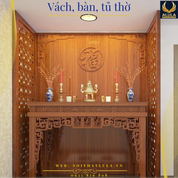 Vách thờ/ tủ thờ cao cấp hiện đại ALULA