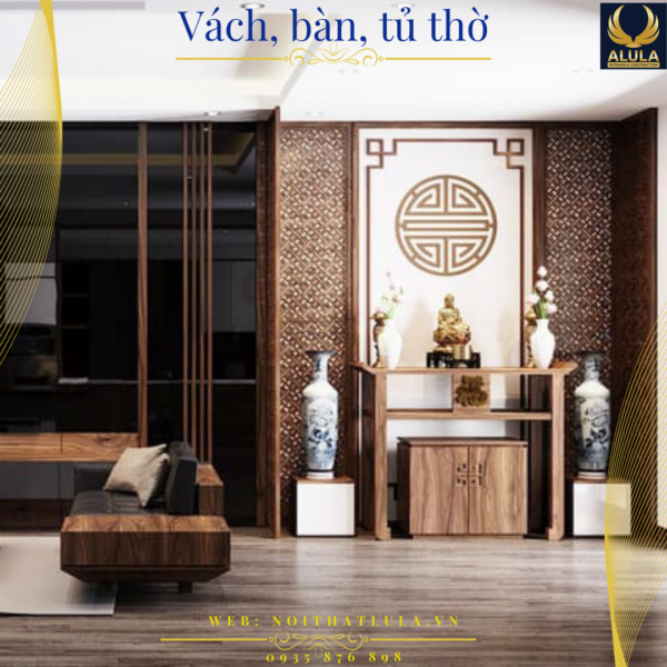 Tủ thờ đơn giản cho căn hộ, phòng khách-ALA.BT02